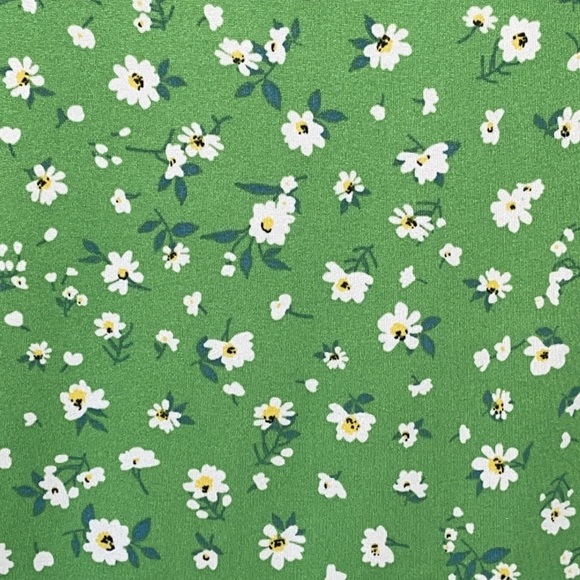 Melissa Masse Green Floral Print Swing Dress Size Large NWT - Picture 7 of 12